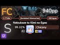 🔴 Chicony | Jun Kuroda - Natsukaze to Kimi no Egao [Isolated Memories] +HDDT 99.32% (#2 940pp FC)