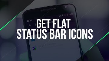 How To Get Flat Status Bar Icons on any Android device.