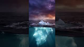 Ice Berg in the Sea. Sounds and Visuals. Ambient sounds. Greats Visuals