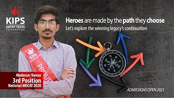 Heroes are made by the path they choose - Mudassar Nawaz 3rd Position NMDCAT 2020