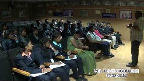 VELTECH HIGH TECH DEPT OF MCA GUEST LECTURE-2017 03 14