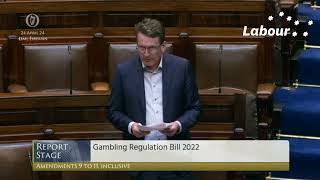 Dáil Éireann: Gambling Regulation Bill 2022 -Report Stage. 24th April 2024