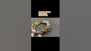 Adjustable Memory Wire Bracelet Made with Customization #plssubscribe #newtrend #bracelet