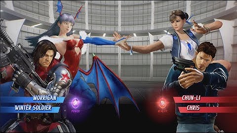 Morrigan and Winter Soldier vs Chun-Li and Chris - MARVEL VS. CAPCOM: INFINITE