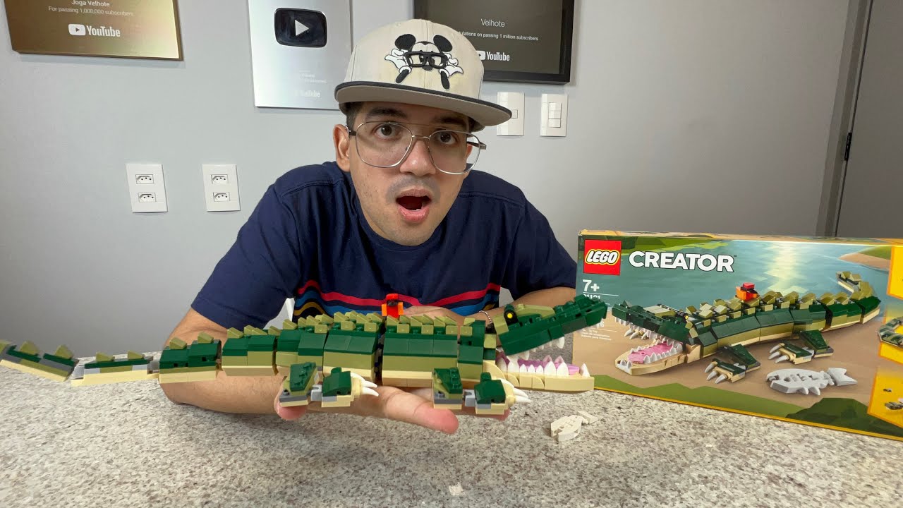 CONSTRUÍ UM CROCODILO GIGANTE DE LEGO!!!