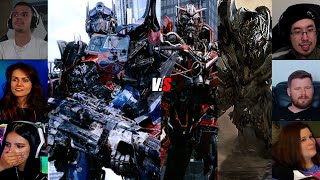 Optimus Prime vs Sentinel Prime & Megatron | Dark of the Moon | Reaction Mashup  | #transformers