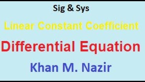 Example 2.14 || End Ch Q 2.17(a)  Linear Constant Coefficient  Differential Equation
