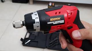 Krisbow Cordless Electric Screwdriver Unboxing (Obeng Listrik)