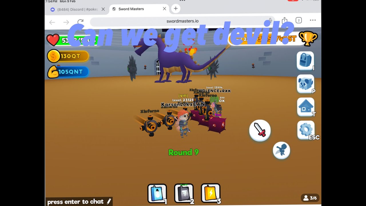 Grinding arena with VIOLENCED BLOOK until we get devil day 1