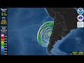 Tsunami Animation: Maule, Chile 2010 (rotating globe)