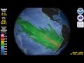 Tsunami Animation: Maule, Chile 2010 (rotating globe)