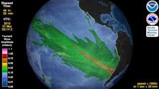 Celebrity Tsunami Animation: Maule, Chile 2010 (rotating globe) Wealth
