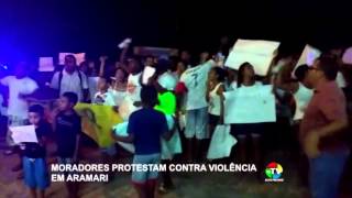 Moradores De Aramari Protestam Contra Violência - Tv Alta Pressão