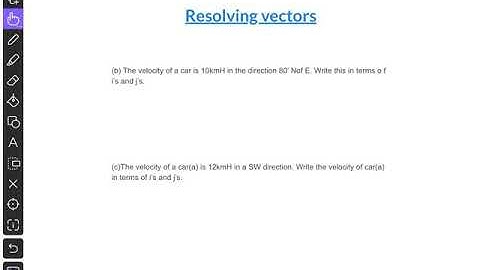 Applied maths LC(Relative Velocity 2):Resolving vectors
