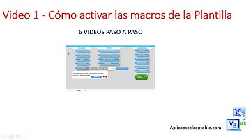 Como Activar las Macros de la Plantilla Contable Basico Video 1