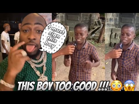 Davido Reacts as 10 yr old boy drop CRAZY FREESTYLE 😱😳 for Davido welcome back !!