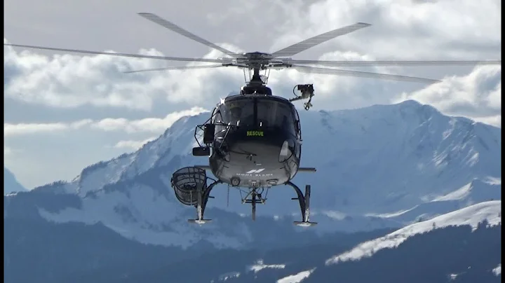 Airbus Helicopters Eurocopter AS350 B2 Ecureuil F-GKBE landing on Avoriaz heliport french Alps v2