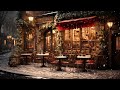 Smooth Jazz Music in a Snowy Coffee Shop Ambience | Relax with Cozy Jazz Music