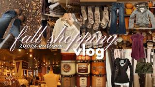 cozy fall shopping vlog 🍂 2000s autumn thrifting ₊˚⊹ ࿔