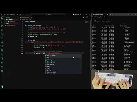 ASMR Programming - Python Guess Game - No Talking