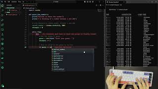 ASMR Programming - Python Guess Game - No Talking