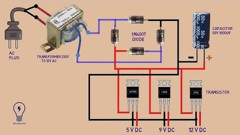 how to convert 220 v AC to DC 12 V 9V 5V | AC 240v to DC 12v converter