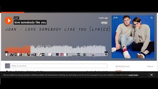 joan - love somebody like you ［lyrics］