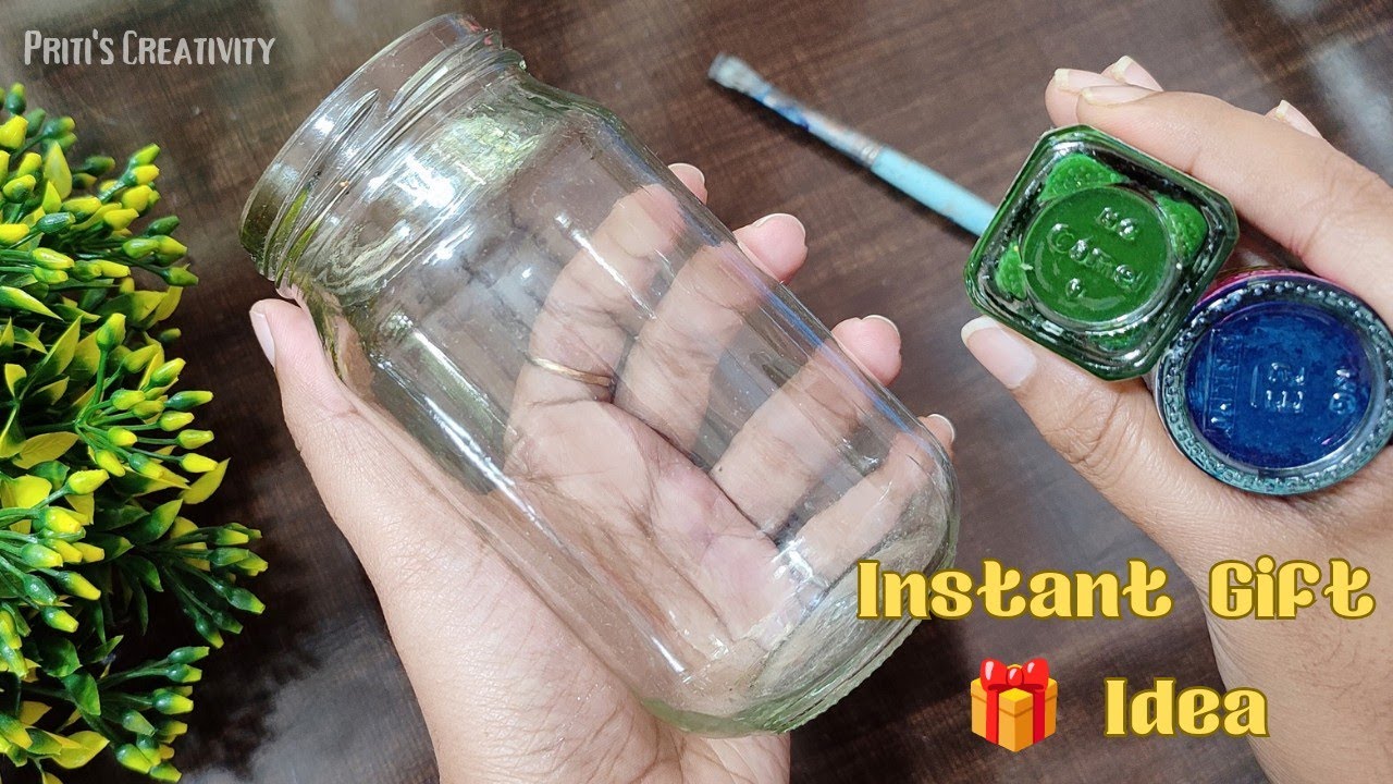 Beautiful Jar Decoration Idea Easy Glass Jar Painting Idea Floral