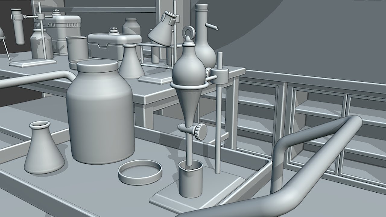 BLENDER CHALLENGE 7: Modeling a Science Lab (Part 4) - YouTube