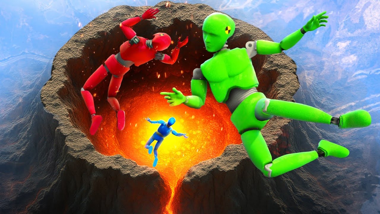 GTA 5 Crash Test Dummy • Crazy Volcano Ragdolling and Jumps!