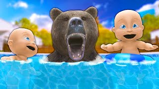 Babies Try Swimming with a BEAR - Who's Your Daddy 2 Update