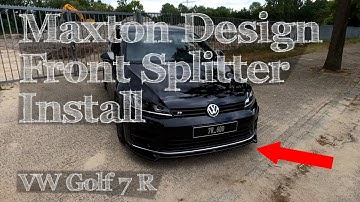 Golf 7 R / Maxton Design Splitter Install / How To & Result / V2 / Go pro / 4K / All Steps / CWS