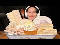 【ASMR】 白い巨大パフェ再来【咀嚼音/mukbang/Eating Sounds】