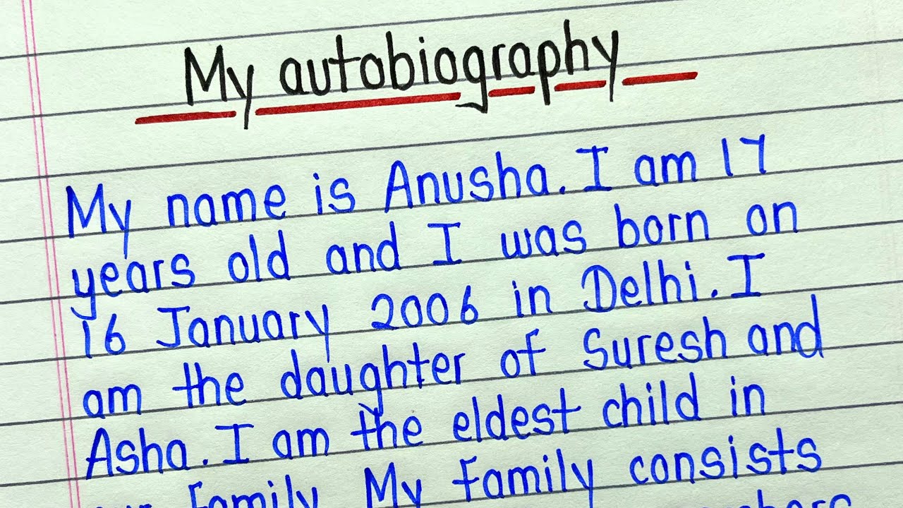 how to write autobiography about myself essay