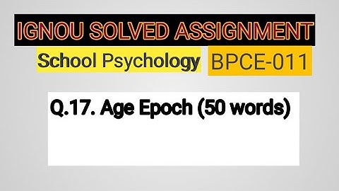 IGNOU SOLVED ASSIGNMENT BPCE-011 Q.17