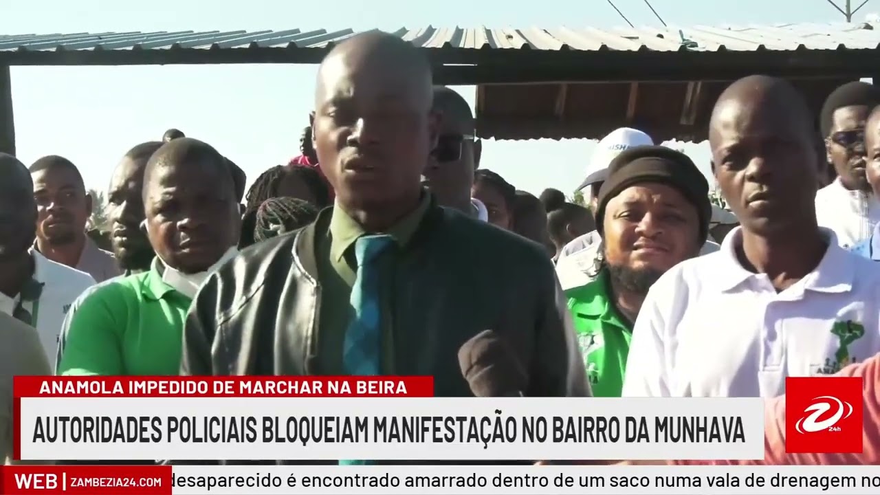 MEMBROS DO PARTIDO ANAMOLA IMPEDIDOS PELA POLÍCIA DE MARCHARTEM NA MUNHAVA| TV Zambézia 24h