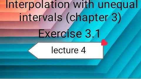 Numerical analysis Ex 3.1(lecture 4)Ba/ Bsc 5th sem