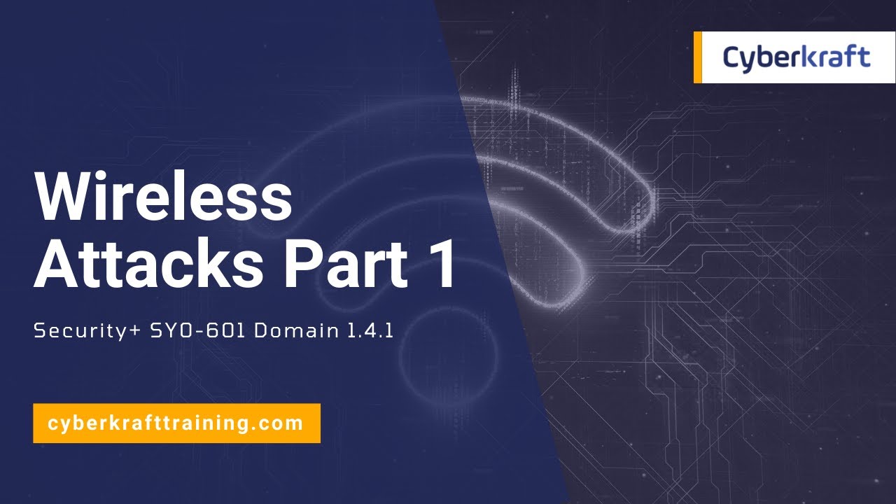 Wireless Attacks Part 1 - Security+ SY0-601 Domain 1.4.1 - YouTube