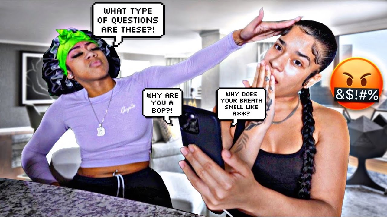 MAKING UP FAKE DISRESPECTFUL QUESTIONS TO ASK @brazzy.bailey - YouTube