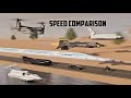 Speed comparison 3d  fastest man made objects 3d comparison