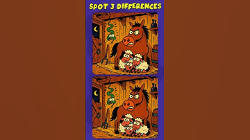 Find the differences #260 : Can You Spot All 3 !? (A Bit Tricky) #spotthedifference #shorts