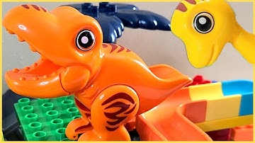 Dinosaur Marble Run Building Blocks Coaster Satisfying Marble Run Block Coaster