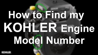 How to Find KOHLER Model Number