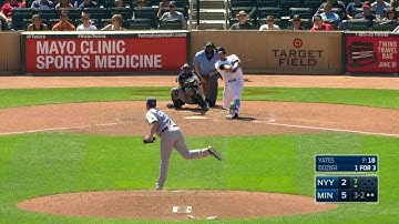 NYY@MIN: Dozier crushes a solo homer to left field