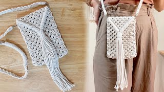 DIY Macrame Mini Bag | Phone Bag | Easy Tutorial for Beginners