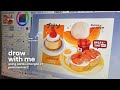 ⋆⭒draw with me | digital food art using parblo intangbo X7 • paint tool sai 2 ⭒⋆