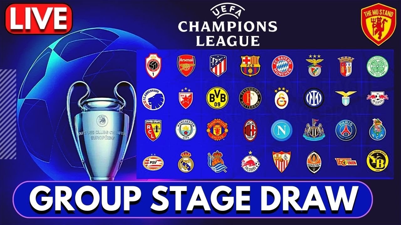 🔴UEFA CHAMPIONS LEAGUE DRAW LIVE GROUP STAGE UCL Draw Results