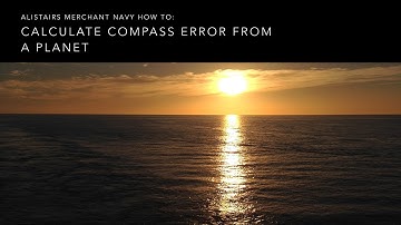 How To Calculate Compass Error by Azimuth of a Planet