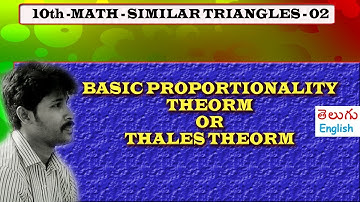 10TH MATHS - SIMILAR TRIANGLES - BASIC PROPORTIONALITY THEORM