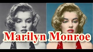 10 Black and white photography I colorize - Marilyn Monroe #marilynmonroe